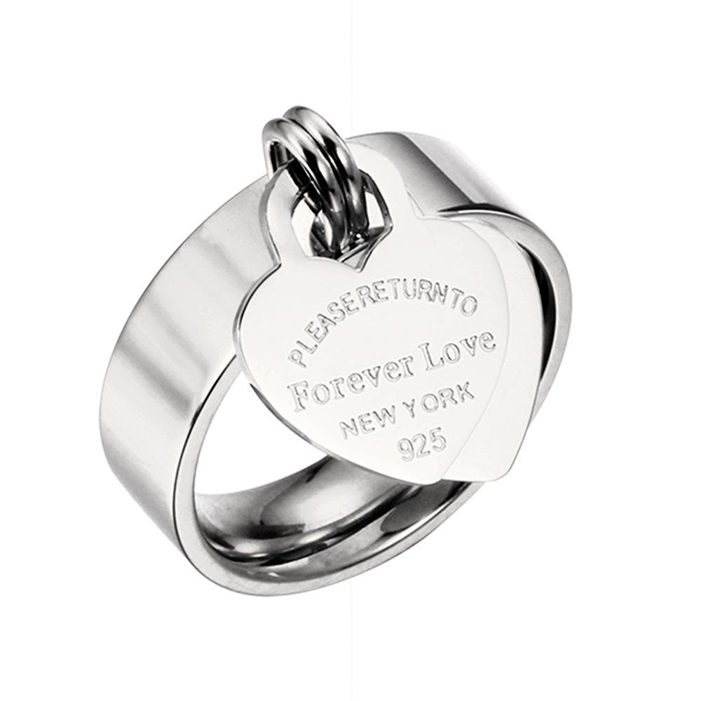 Gold-Plated Stainless Steel Heart Ring with Engraving