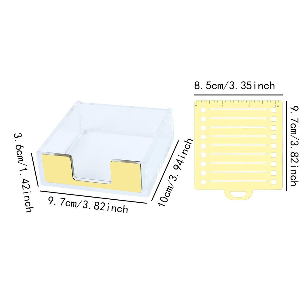 Sticky Note Holder with Stencil for Office And Classroom Organization