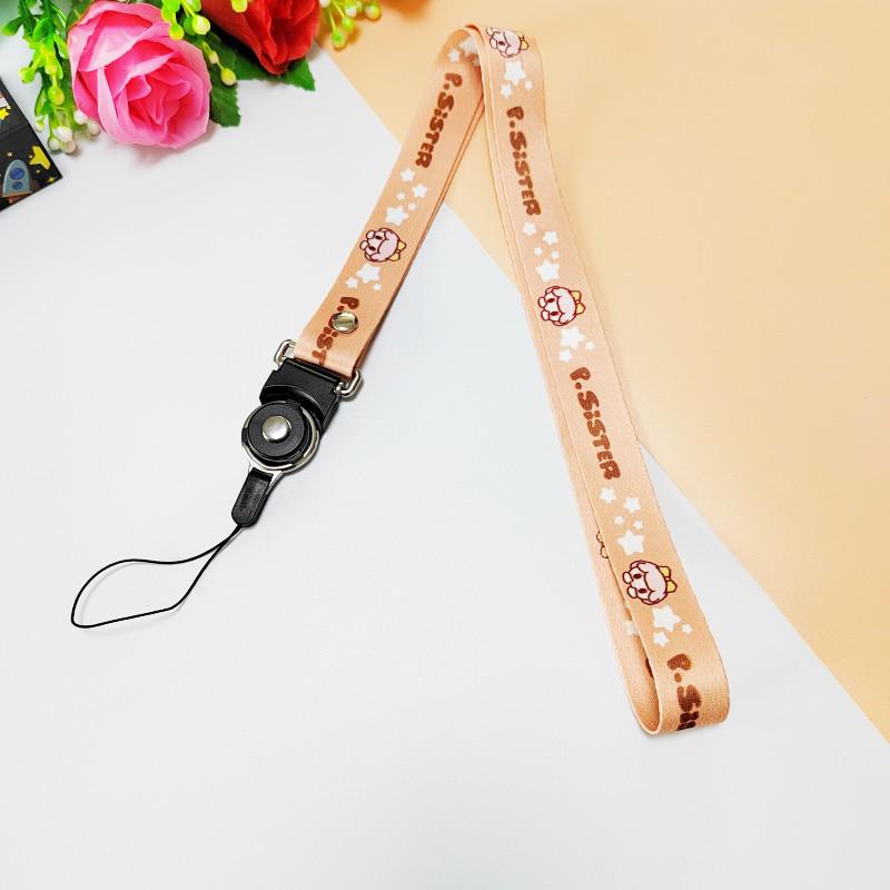 Cartoon Phone & ID Lanyard: Detachable Swivel Strap, Ideal for Work Badge & Phone Case