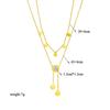 DIEYURO 316L Stainless Steel Round Roman Numeral Dial Long Pendant Necklace For Women Fashion Girls Clavicle Chain Jewelry Gifts