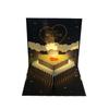 Happy Birthday 3D Light Music Card Light Feature With Envelope Musical Greeting Card Musical Function Cake Blessing Card