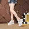 Weiße Chunky Sole Sneaker für Damen – Atmungsaktive Mesh-Schuhe mit dicker Plateau-Sohle und Luftpolster für den Freizeitgebrauch