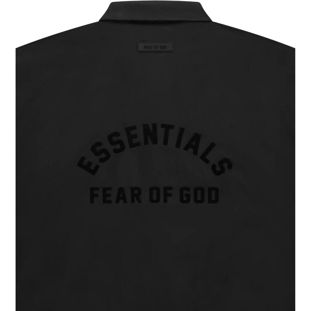 Fear of God Essentials Coaches Jacket Black Men Outerwear 202SP232010F