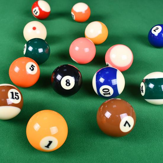 16 Pcs Mini Billiard Balls Set 32MM/38MM Resin Children Pool Balls Set Pool Table Accessories for Game Rooms Bars