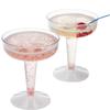 10pcs Disposable Champagne Glass Durable Margarita Glasses Plastic Champagne Flute Goblet  Wedding