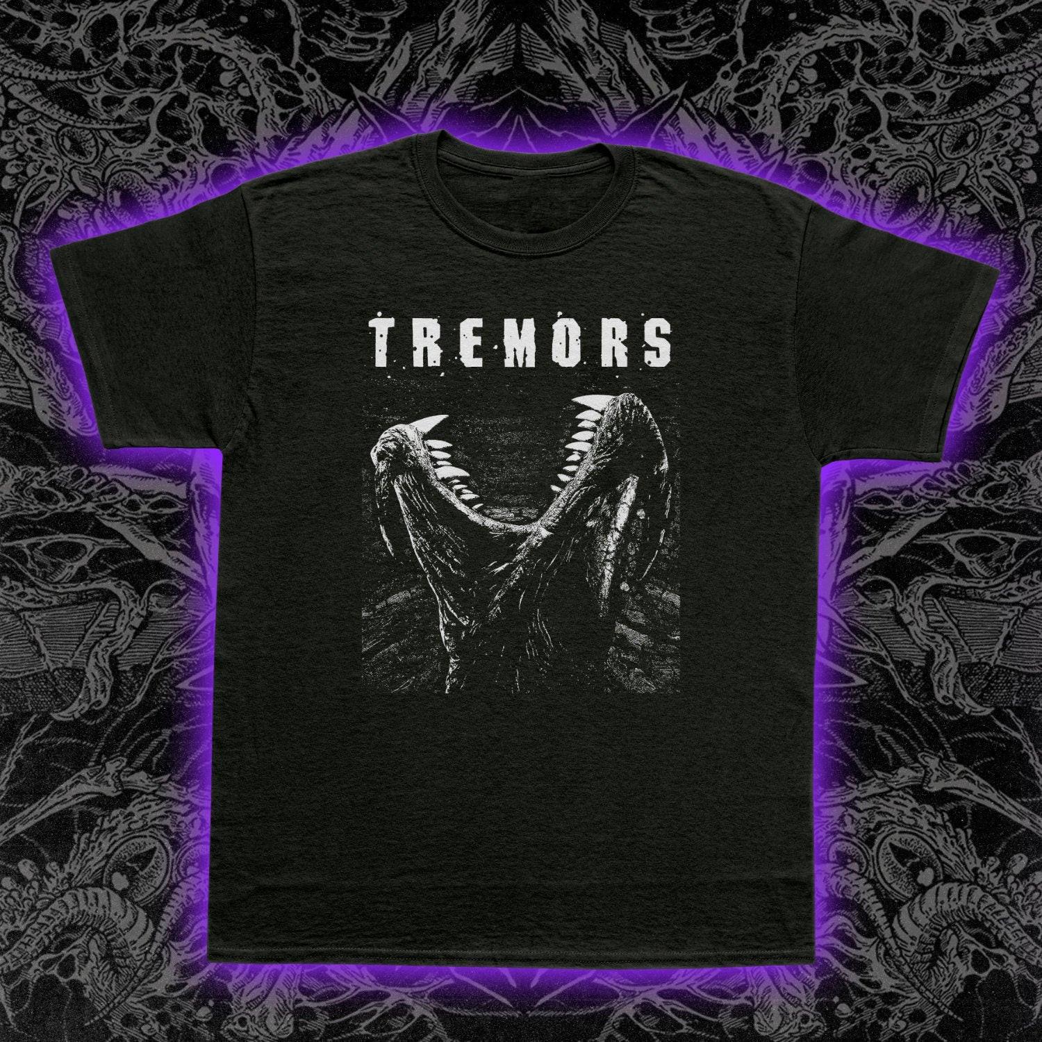Tremors T-Shirt Mens Womens Tees Top 90s Cult Horror Film Tee Graboid Monster Movie Unisex Shirt 4XL