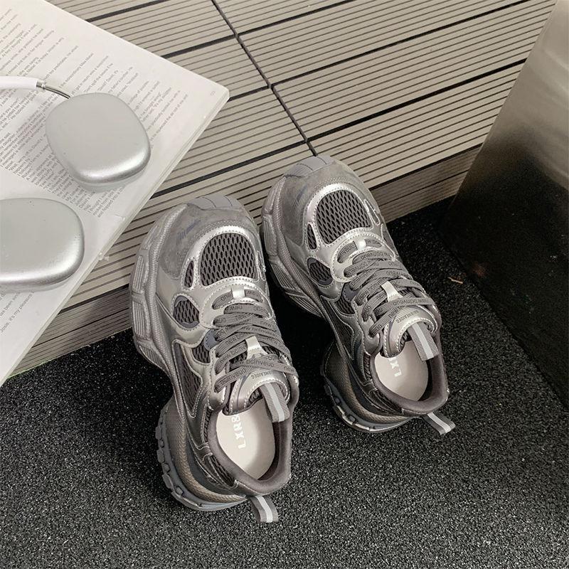Fashion platform dad shoes women's autumn new mesh breathable niche casual non-slip running sneakers