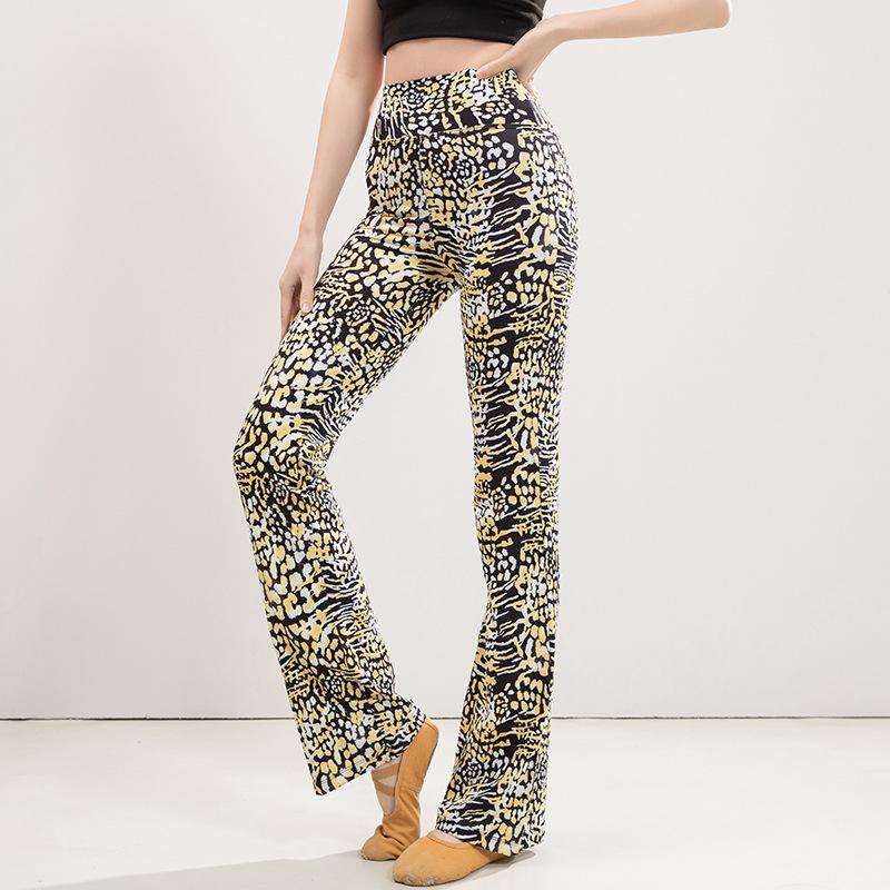 Leopard Print High-Waist Yoga Pants: Slimming, Hip-Lift, Straight-Leg Fitness Wear