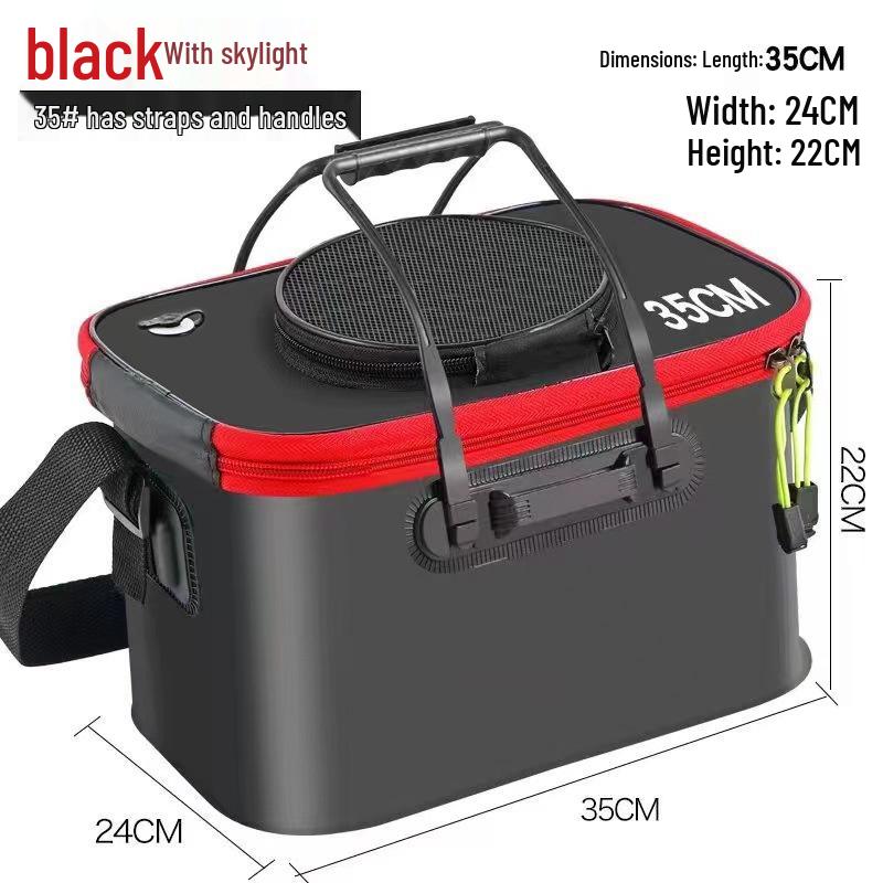 Foldable EVA Fishing Bucket with Fish Protection and Multi-Purpose Design