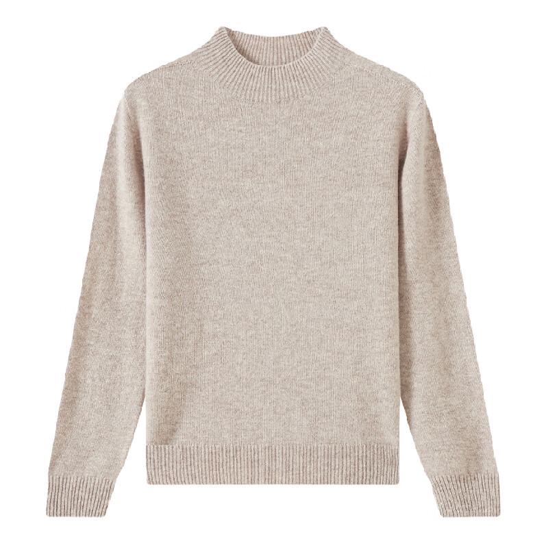 Hengyuanxiang Men's Cashmere Wool Blend Crew Neck Sweater