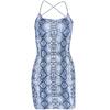 2026 Sommer Trendiges Sexy Schnür-Schlangenprint-Kleid für Damen