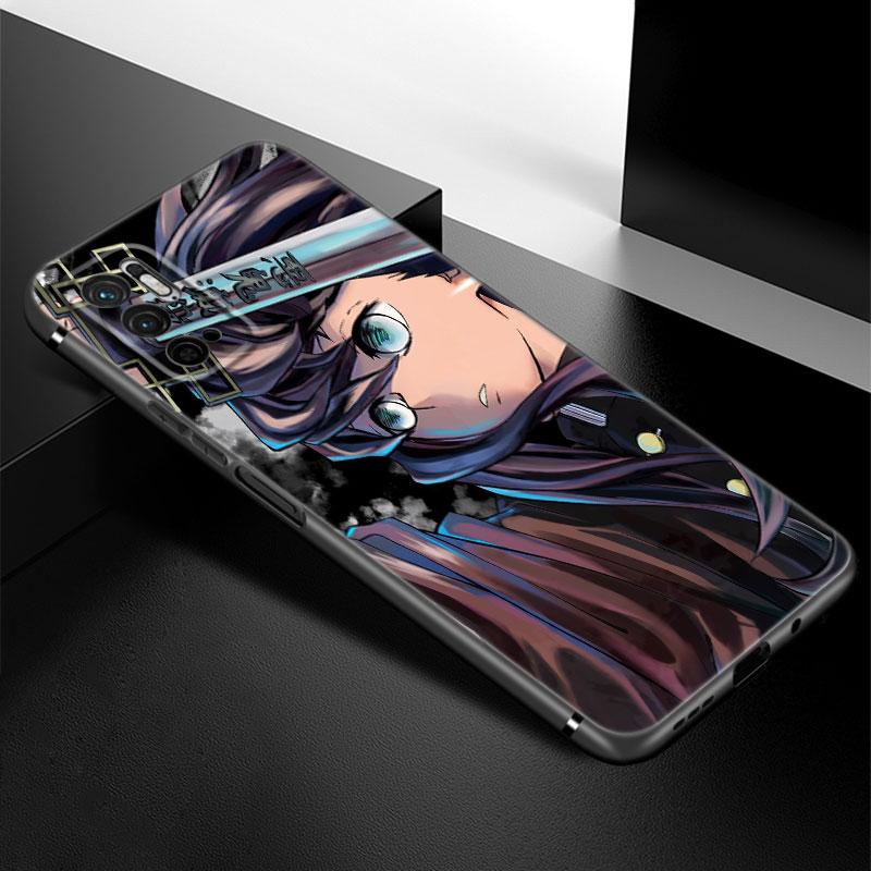 Anime Demon Slayer Phone Case For Xiaomi Redmi Note 7 8 9 10 Lite 11 11E 11T 12 Pro 11S 4G 10T 5G 8T 9S 10S Soft TPU Black Cover