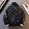2025 Trendy Shiny Cotton Men's Stand-Up Collar Winter Jacket – Slim, Warm, Stylish