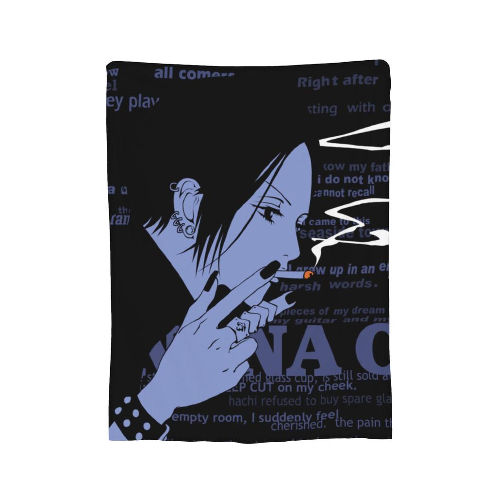 Nana Osaki Anime Blanket Cover Flannel Black Stones Punk Manga Warm Throw Blankets for Bedroom Sofa Bed Rug