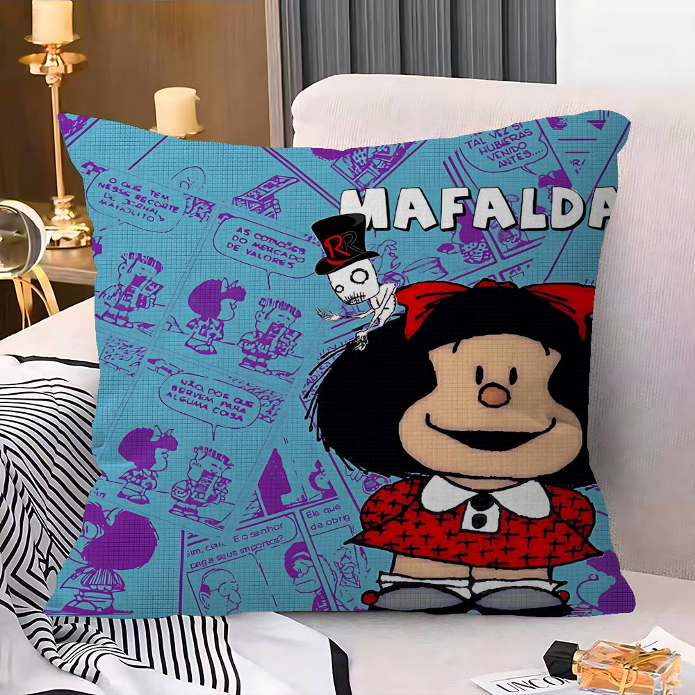 Cute Cartoon M-Mafalda Pillow Cover Sofa Cushion Cover Home Room Decoration Children Gift