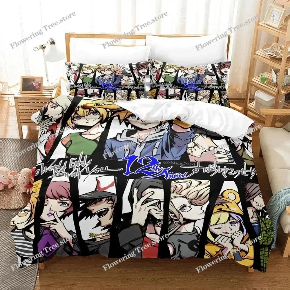 Anime The World Ends with You Neku Sakuraba Bedding Set Duvet Cover Bed Set Quilt Cover Pillowcase Comforter King Queen Size