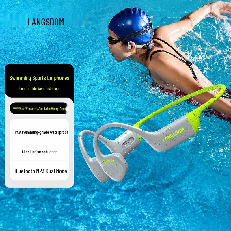 

Lanston AirSwim IPX8 Waterproof Bone Conduction Sport Headphones AirSwim