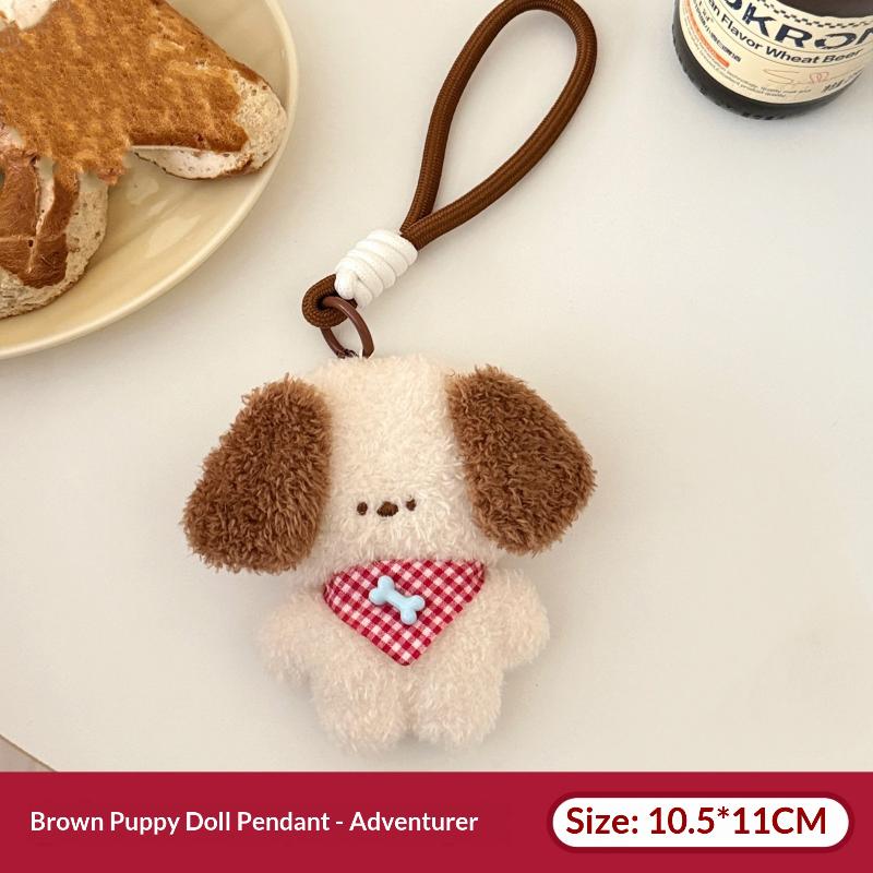 Cartoon Plush Pig Dog Animal Plush Keyring Kawaii Doll Backpack Pendant Cute  Key Hanging Decoration Accessories Gift