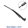 16" 400mm Rear Wiper Blade & Arm Set Kit For Volkswagen Touran 2003-2010 Windshield Windscreen Tailgate Window Rain Brush