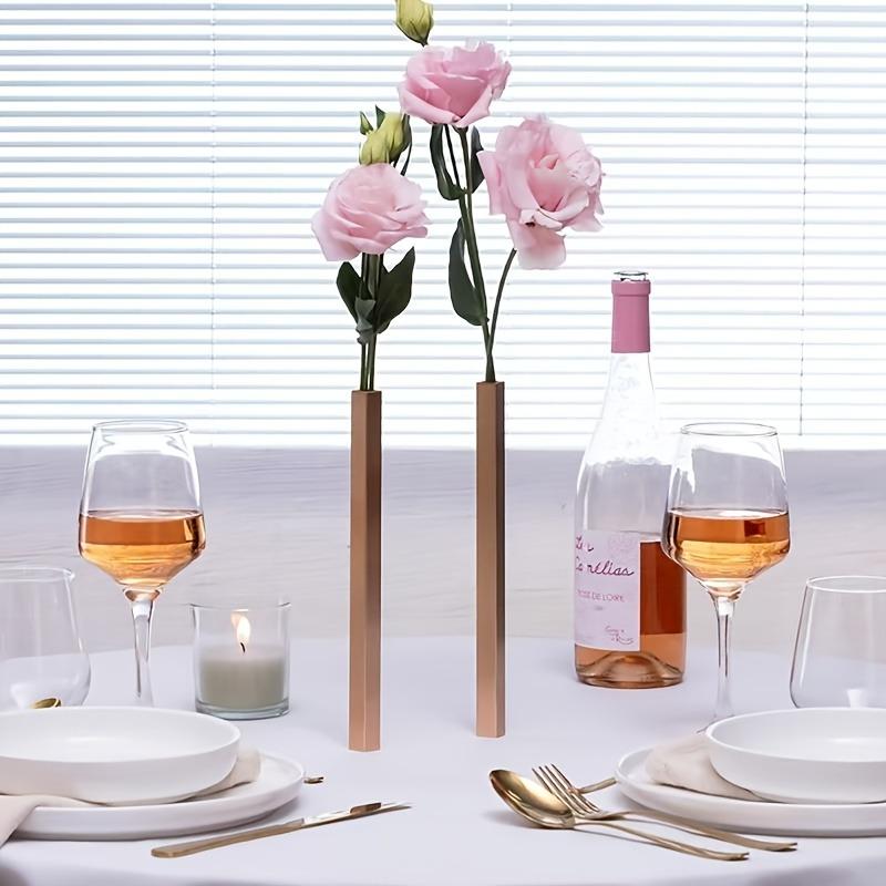 Edelstahlvase | Minimalistische Blumenvase für Wohnkultur, Luxuriöser Metall-Blumenarrangement-Behälter für Hochzeit Wohnkultur