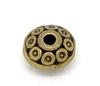 30/70/100/200pc Vintage Loose Spacer Bead Bicone Flying Saucer Dot Carved Antique Bronze Color Metal Beads DIY Necklace Jewelry