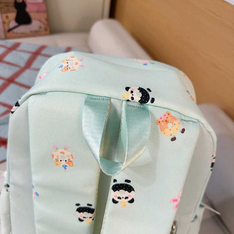 Cartoon Print Student Bag Large Capacity Travel Backpack Women's Backpack