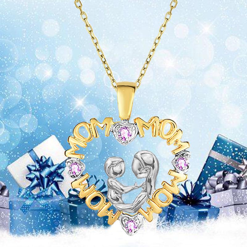 

Модное креативное элегантное женское ожерелье с подвеской в ​​форме сердца и буквами, подвеска для матери и ребенка, женские украшения, подарок на годовщину дня рождения