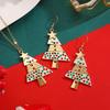 European & American Patchwork Alloy Christmas Tree Earrings for Women - Festive Fashion Party Accessory