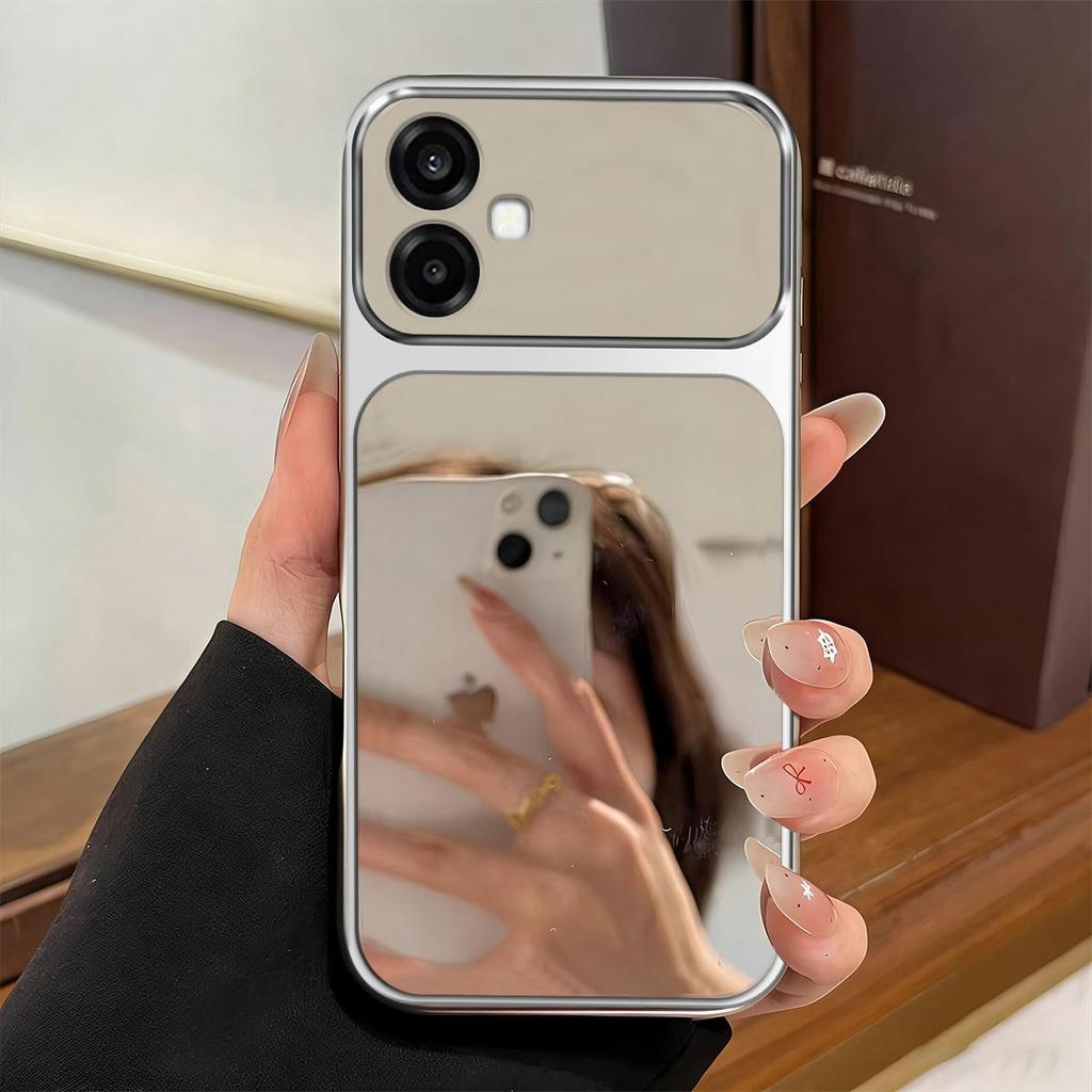 Case for TECNO SPARK Go 2,POP 10 4G,infinix SMART 20 10 Trending Big Window Cover Mirror Phone Casing
