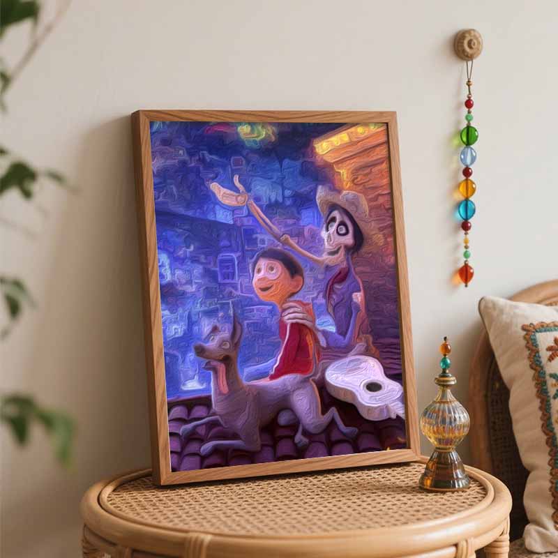 Disney Oil Painting Kit Painting Coco Art Home Bedroom Wall Decor Gift