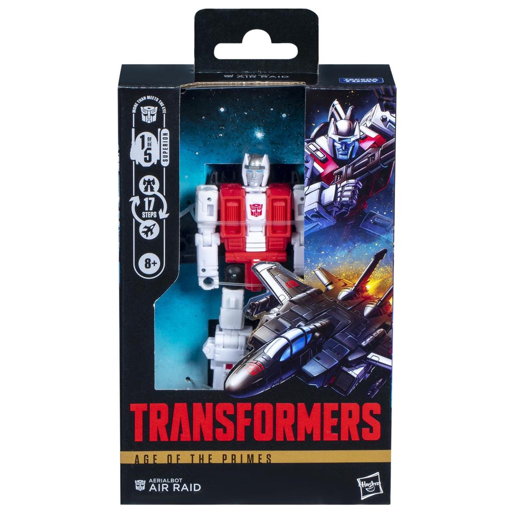 Transformers Age of the Primes Deluxe Class Air Raid 5.5-inch Transforming Action Figure Robot Toy for Ages 8 and Up