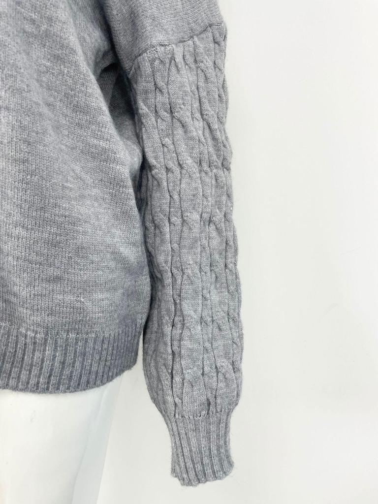 2024 Fall/Winter Women's Off-the-Shoulder Turtleneck Sweater: Sexy European-American Style, Loose-Fit Pullover Tops