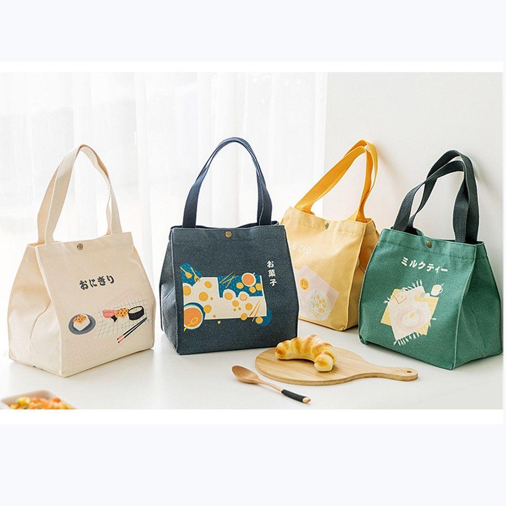 

Холщовая сумка для пикника в японском стиле, большая вместительная сумка для обеда, коробка для обеда для пикника