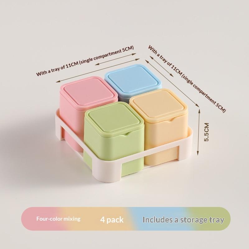 Food Grade Baby Food Storage Containers 4 Grids with Lids Tray Design for Baby Homemade Food Freezing Use