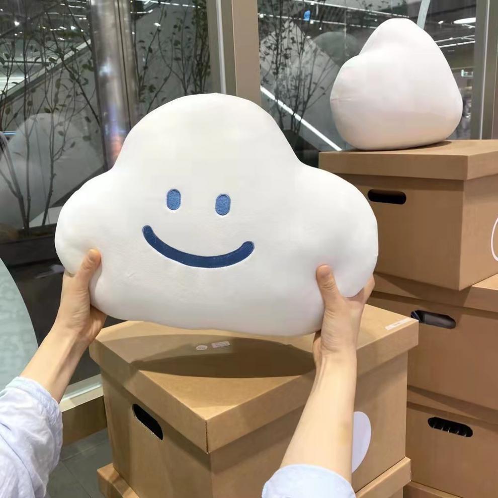 Soft And Cuddly Cloud Emoji Pillow For Girls Unique Korean Ins Design