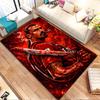 Warrior with Sword and Cigarette Patterned carpet, non slip mat suitable for living room and bedroom sofas