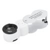 45X Jewelry Magnifying Glass Portable LED UV Light Magnifier with Scale for Currency Detection