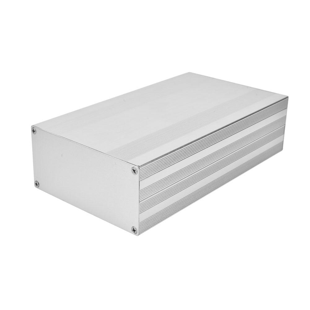 Hliníková slitina Elektronická krabička Projektová krabička Pískovaná oxidovaná stříbrná Ochranné pouzdro 68 x 145 x 250 mm