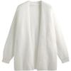 Autumn and winter fashion loose foreign style imitation mink cardigan solid color advanced sense simple medium and long sweater jacket