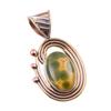 Natural Ocean Jasper 925 Solid Sterling Silver TwoTone Gift Pendant 1.50" R5F75