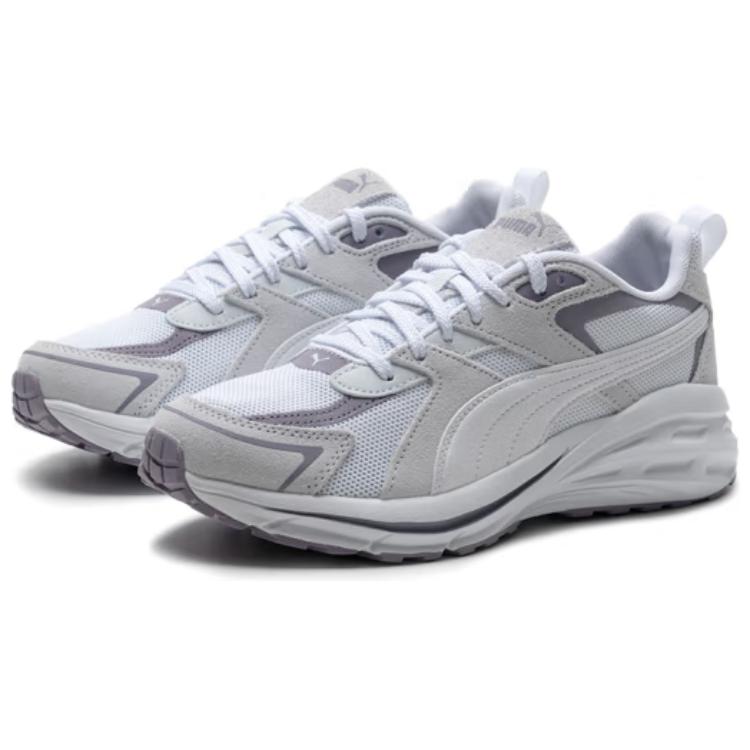 New PUMA Hypnotic LS Abrasion Resistant, Breathable, Lightweight Low Top Running Shoes Women's White Gray 395295-18