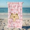 Cute C-capybara Towel Large Quick-Drying Microfiber soft Beach Towel for Travel Fitness Sauna Bathing Camping