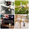 Upgraded 2 In 1 Adjustable Clamp-on Cup Holder, No Drill Table Edge Mount, Anti-Fall Desk Drink Holder for Daily Use