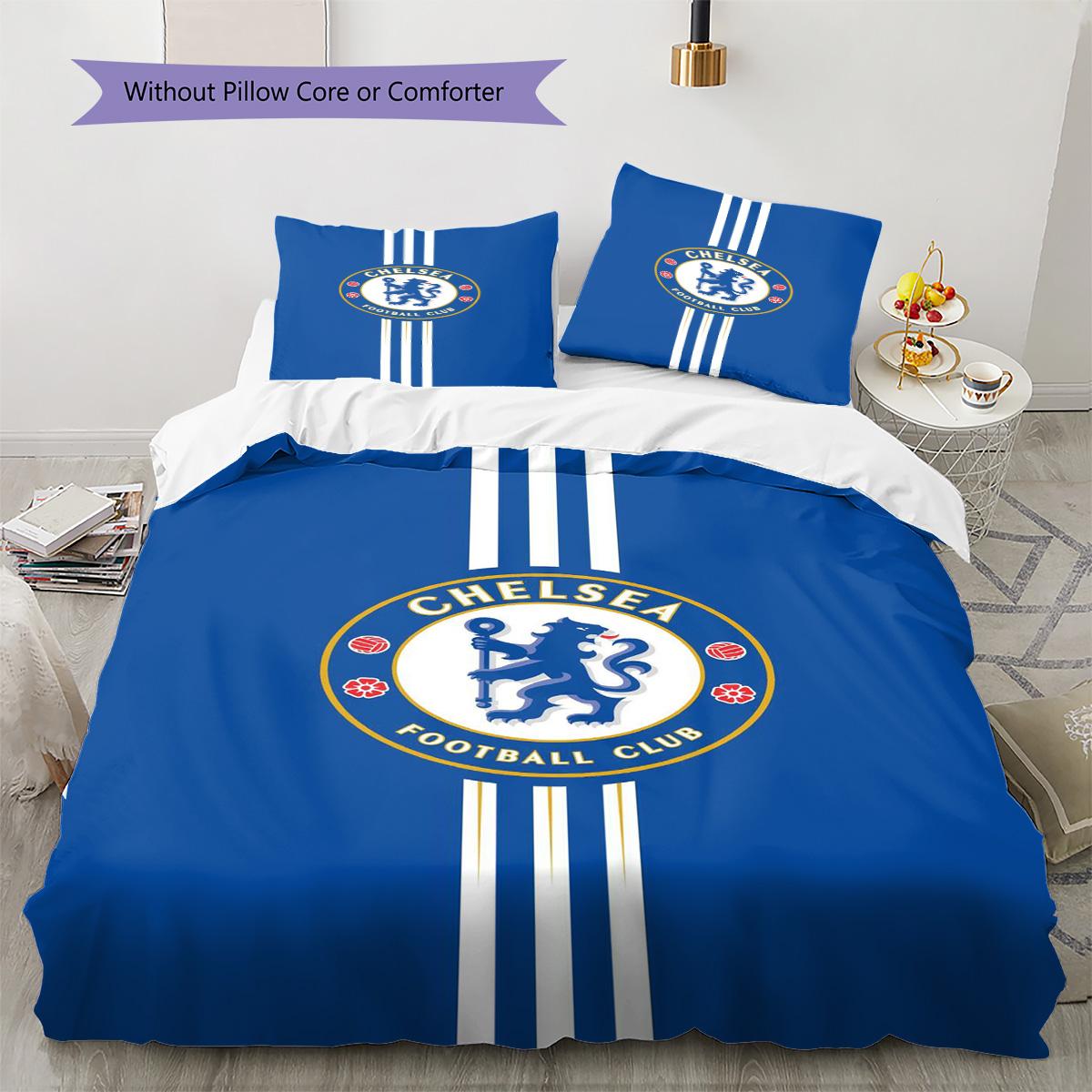 Chelsea FC Raksta Gultasveļas Komplekts Segas