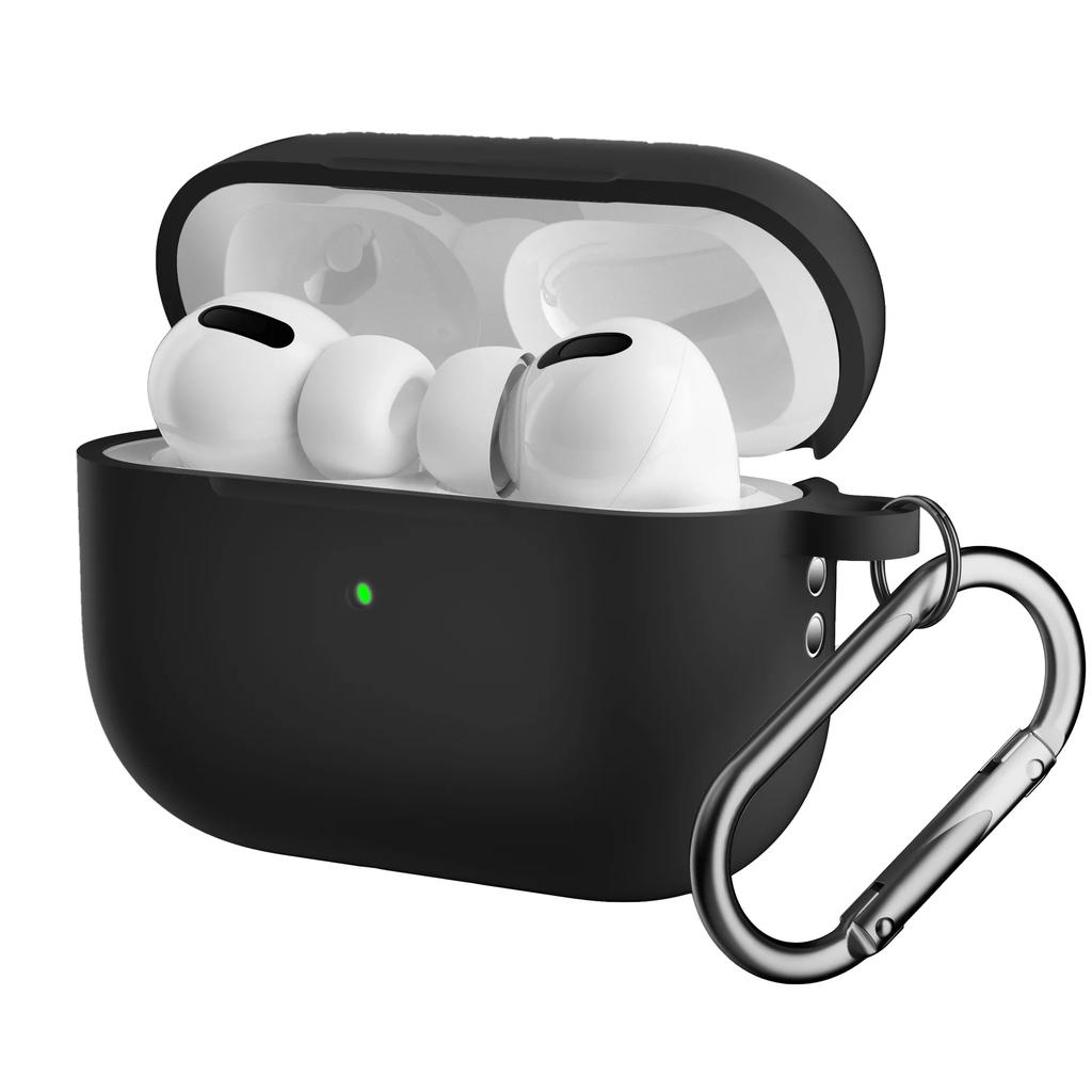 AirPods Pro 2nd / 1st Generation Case With Key Chain  Fully Protected Silicone Skin Accessory Front LED Visible Light