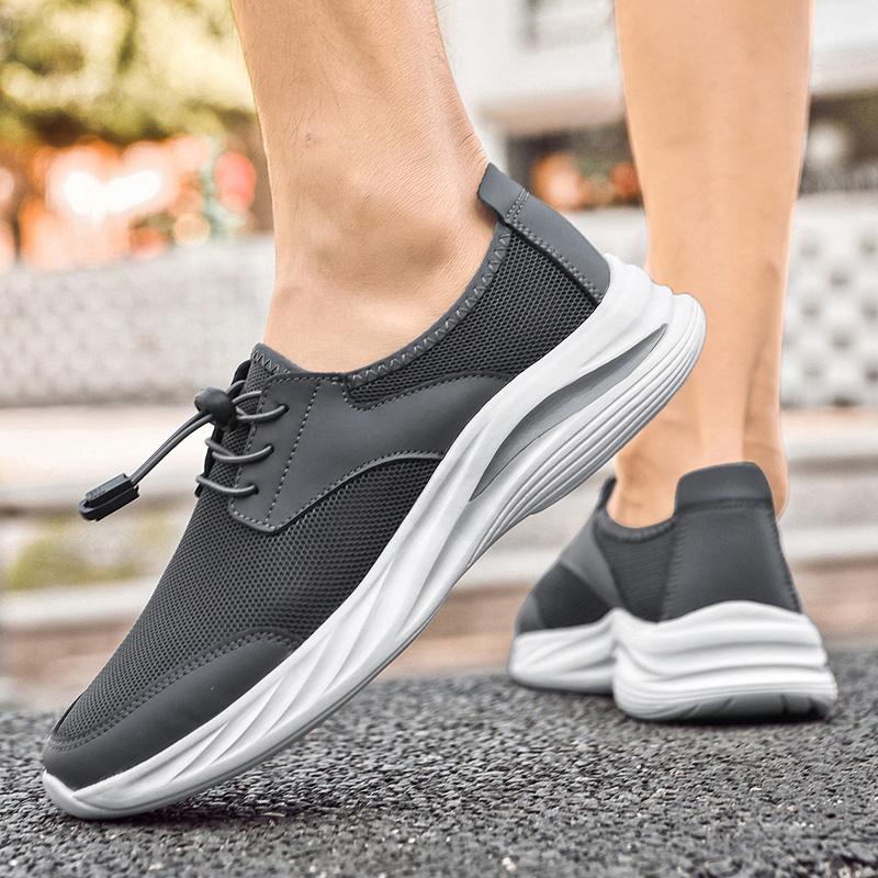 Men Comfortable Hollow Out Loafers Summer Breathable Lightweight Walking Shoes New Size 45 Antiskid Soft Bottom Sneakers