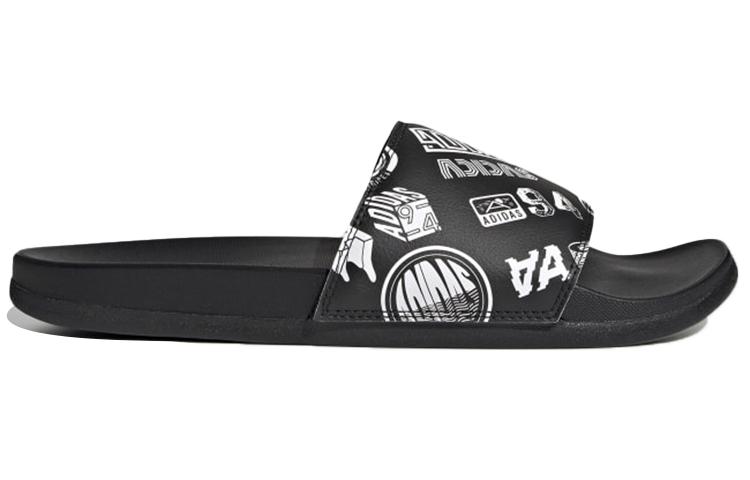 Adidas Adilette Comfort Slide 'All Over Logos - Black' FZ1750