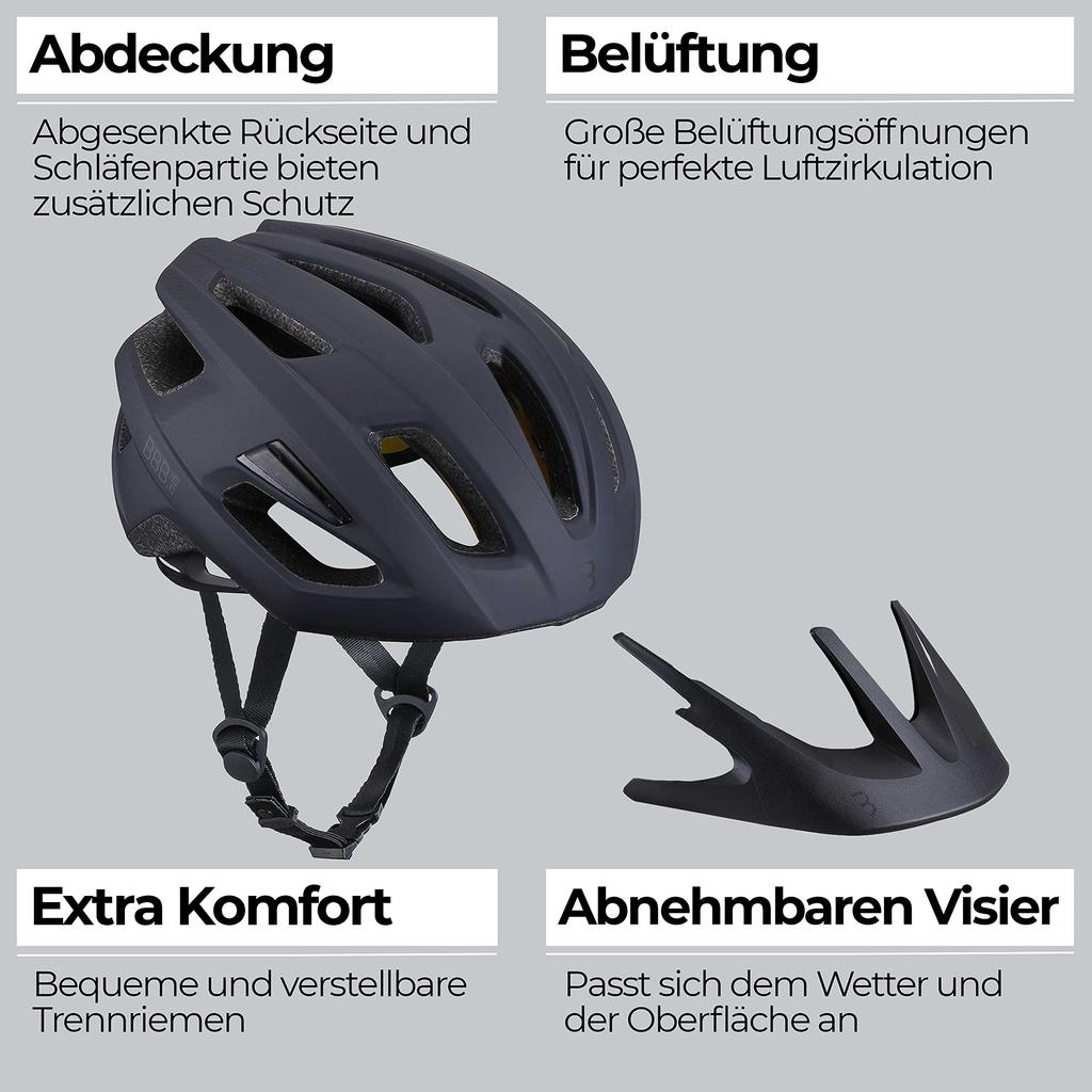 BBB Helmet Matte Black S Dune MIPS [52-55cm] 2.0 BHE-22B
