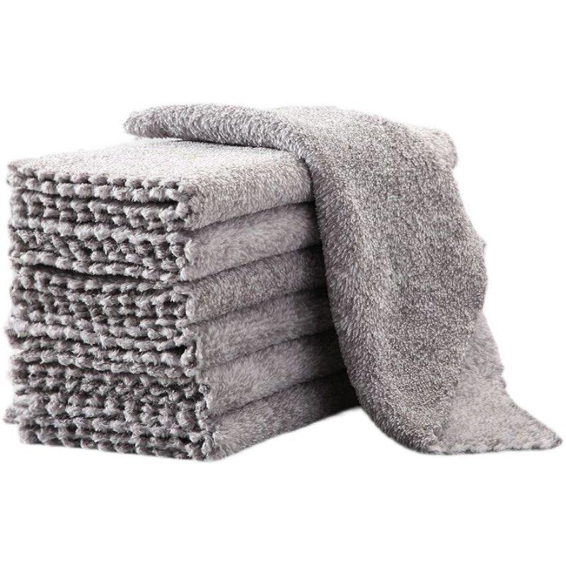Thick Bamboo Charcoal Fiber Dish Cloth - Degreasing, Lint-Free, Absorbent, Non-Stick Oil, Thickened for Kitchen Cleaning