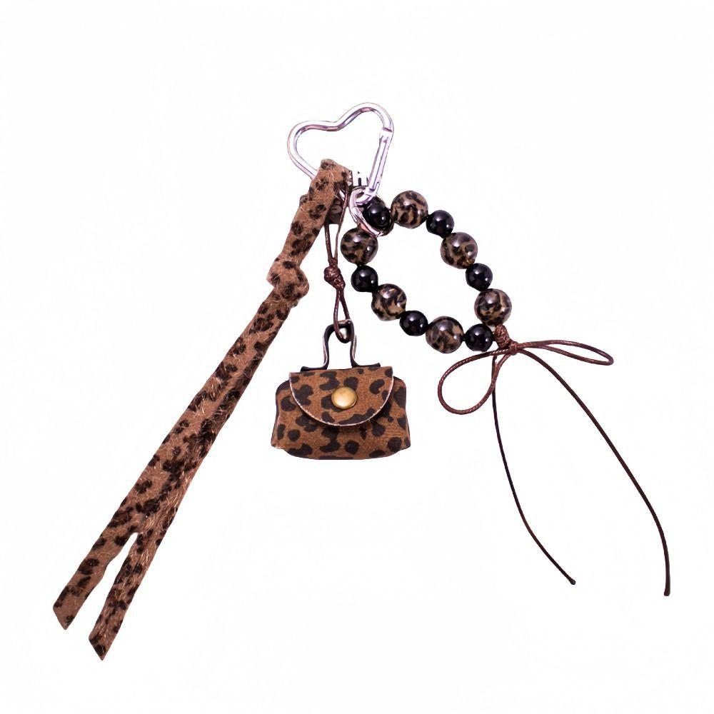 Coin Purse Luxury Bag Lucky Pendant Leather Rope Car Key Ring  Hanging Accessory